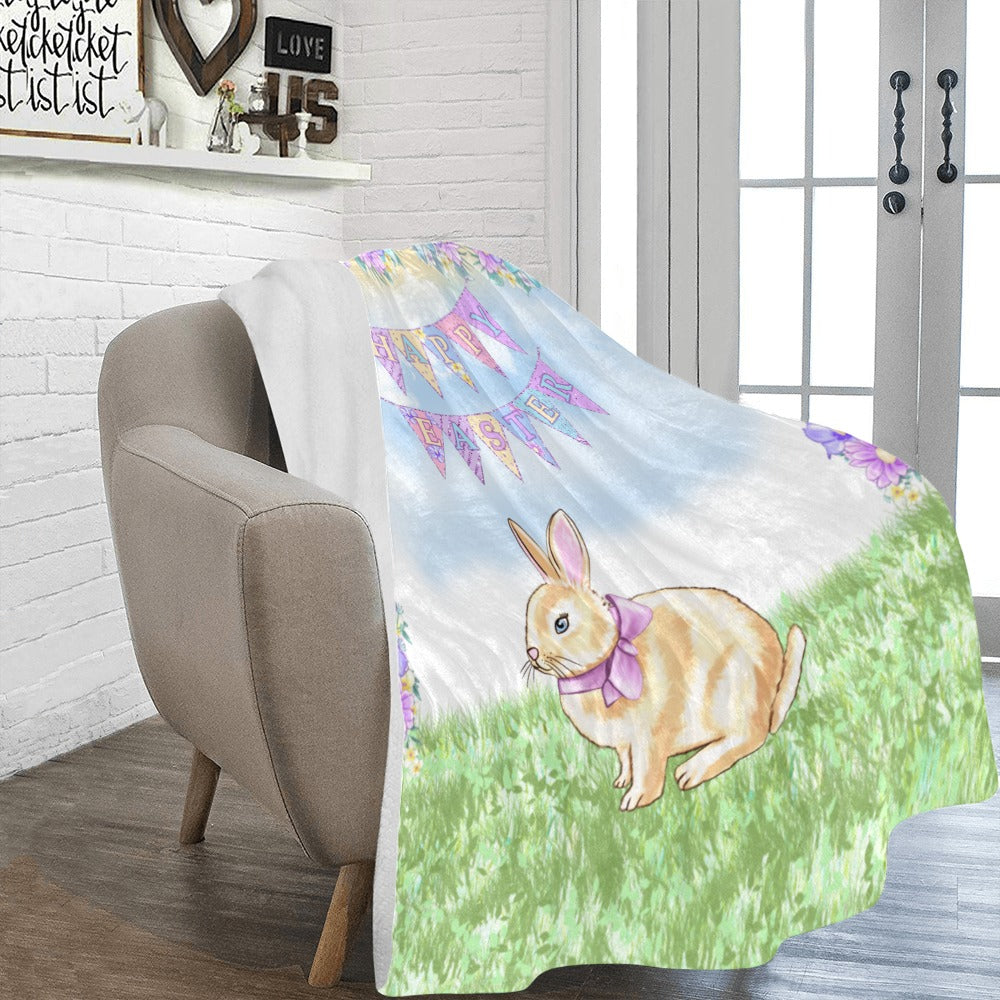 Happy Easter Bunny Ultra-Soft Micro Fleece Blanket 60"x80"