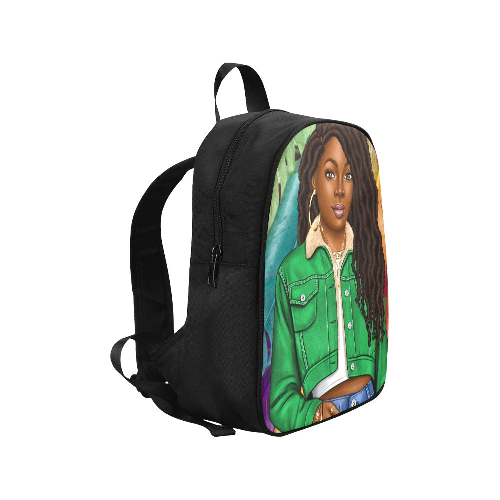 Colorfully Me VII Fabric School Backpack (Model 1682) (Medium)