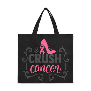 Crush Cancer High Heel Tote All Over Print Canvas Tote Bag/Large (Model 1699)