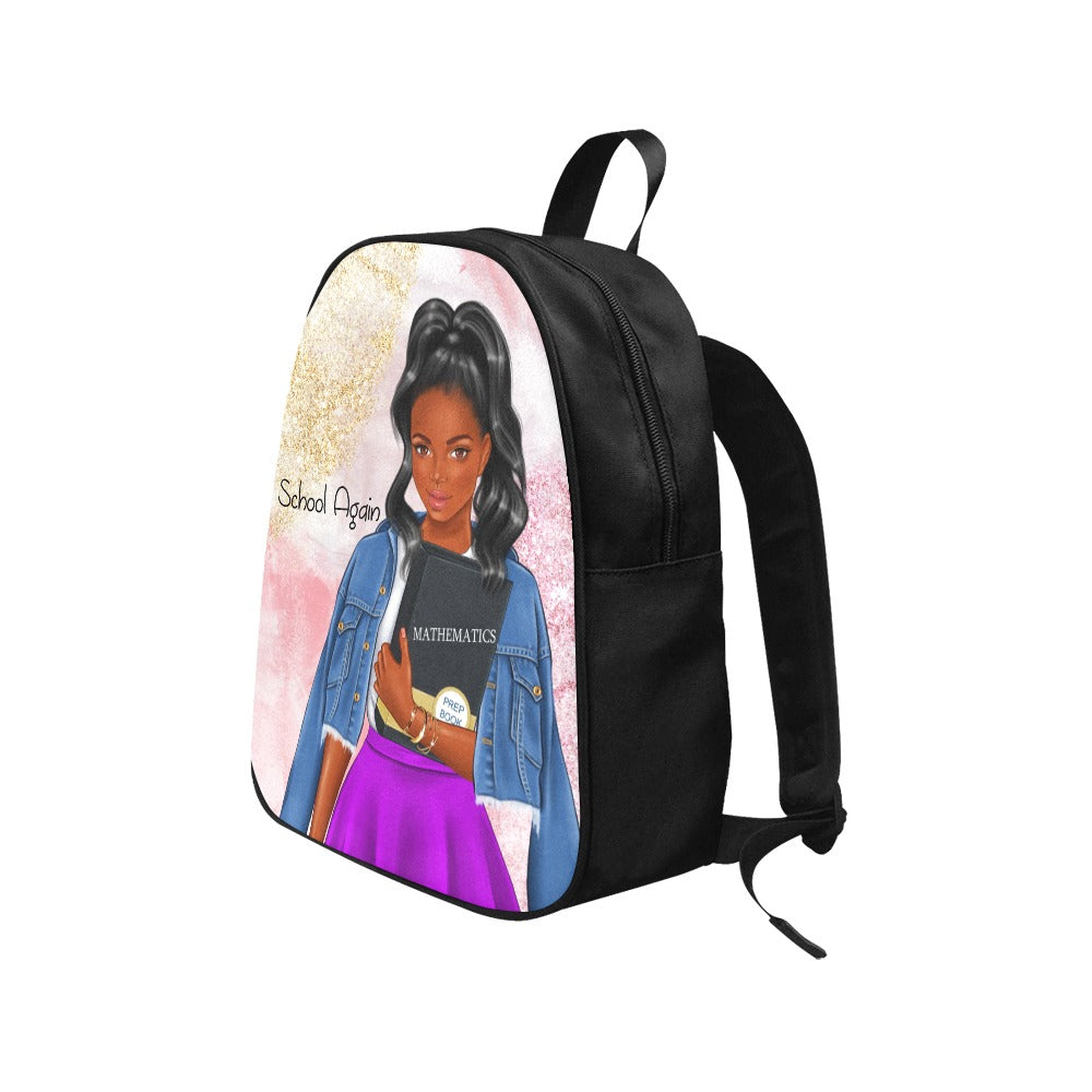 School Again I Fabric School Backpack (Model 1682) (Medium)