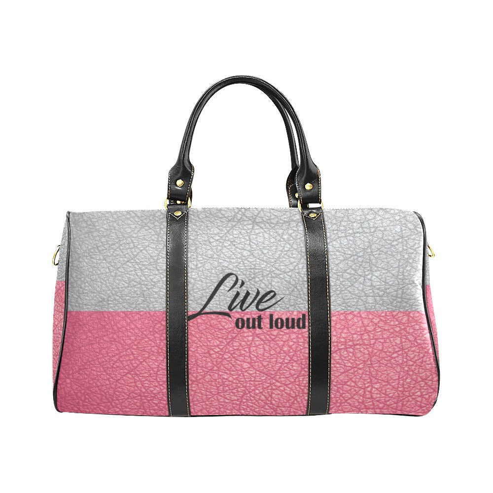 Live Out Loud Two-Toned New Waterproof Travel Bag/Small (Model 1639)