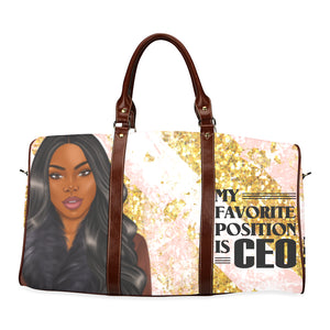 Favorite Position is CEO Brown Coat Waterproof Travel Bag/Small (Model 1639)