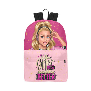 Glitter Makes Everything Better Blonde Ponytail Unisex Classic Backpack (Model 1673)