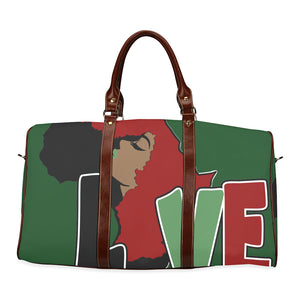 AFRICA_LOVE Green Background Bag Waterproof Travel Bag/Small (Model 1639)