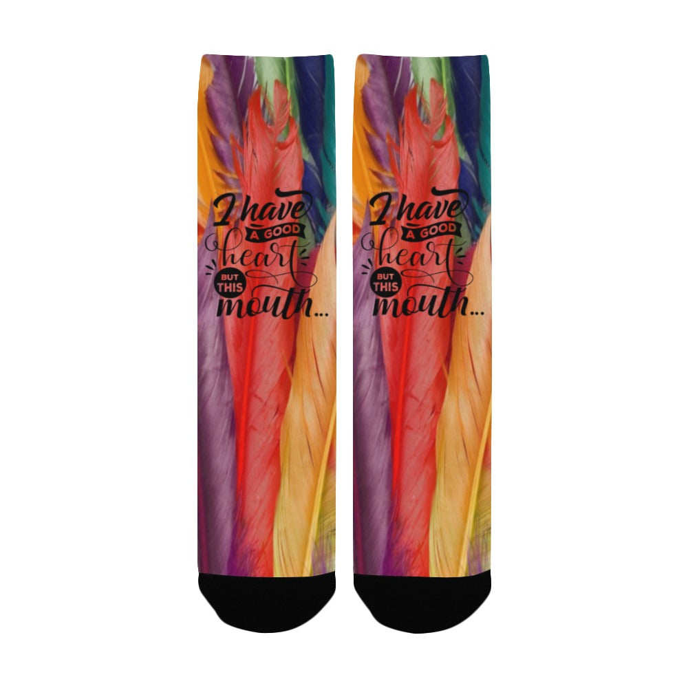 I Have a Good Heart but This Mouth Women Socks Custom Socks for Women