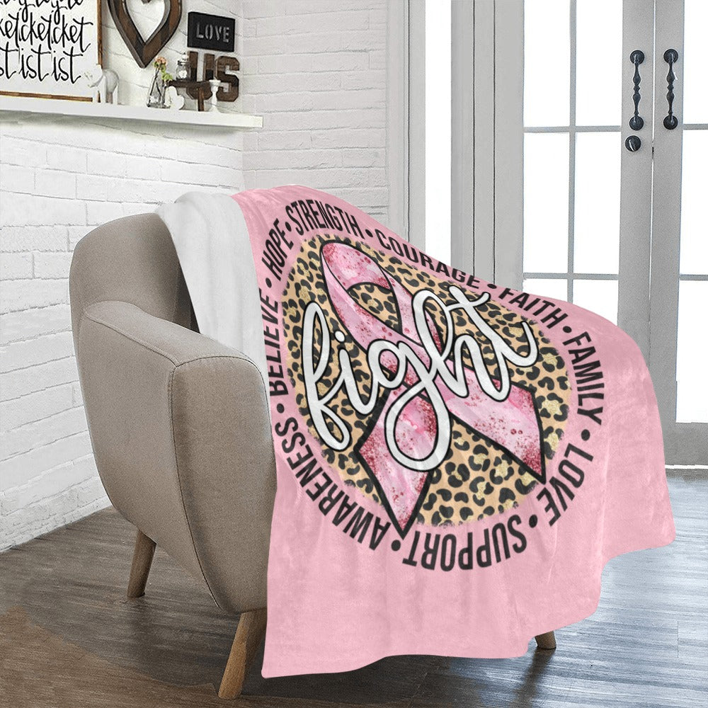 Fight breast cancer Blanket 50x60 Ultra-Soft Micro Fleece Blanket 50"x60"