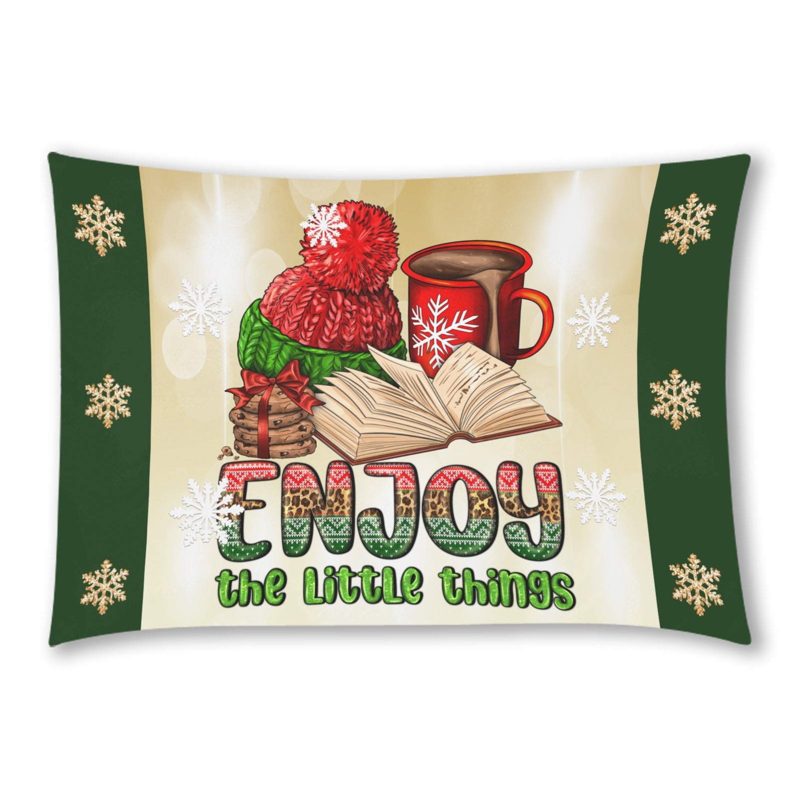 Enjoy the Little Things Pillow Case 20"x30" (one side) No Zipper
