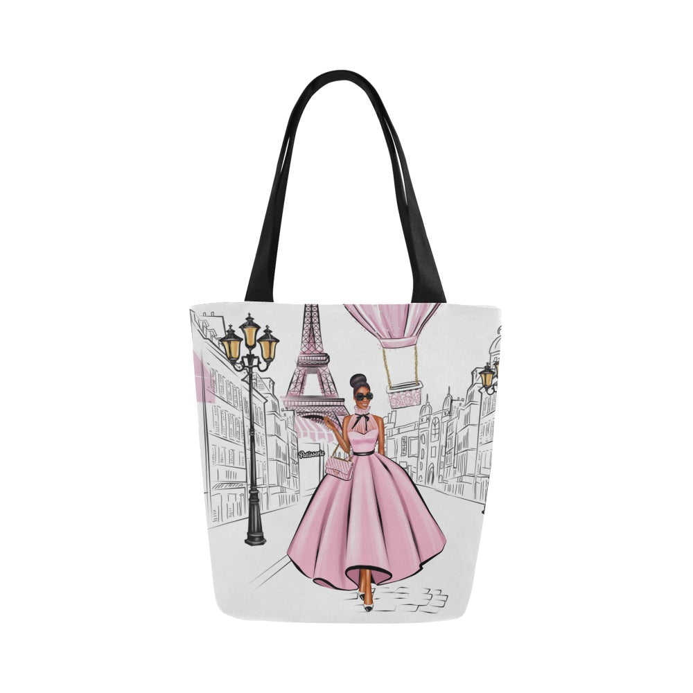 Walk In Paris I Canvas Tote Bag (Model 1657)