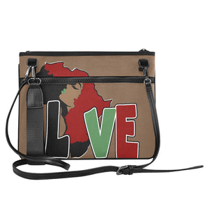 AFRICA_LOVE Taupe Clutch Slim Clutch Bag (Model 1668)