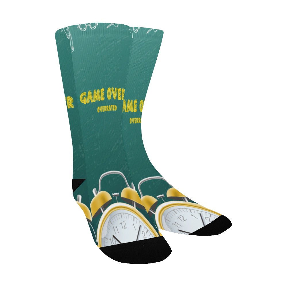 Game Over Overrated Socks Custom Socks for Kids