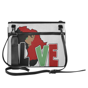 AFRICA_LOVE Silver Clutch Slim Clutch Bag (Model 1668)