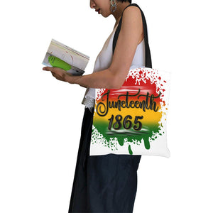 JUNETEENTH 1865 Splash All Over Print Canvas Tote Bag/Small (Model 1697)