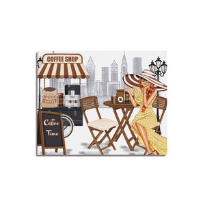 Coffee Time Canvas IV Frame Canvas Print 20"x16"