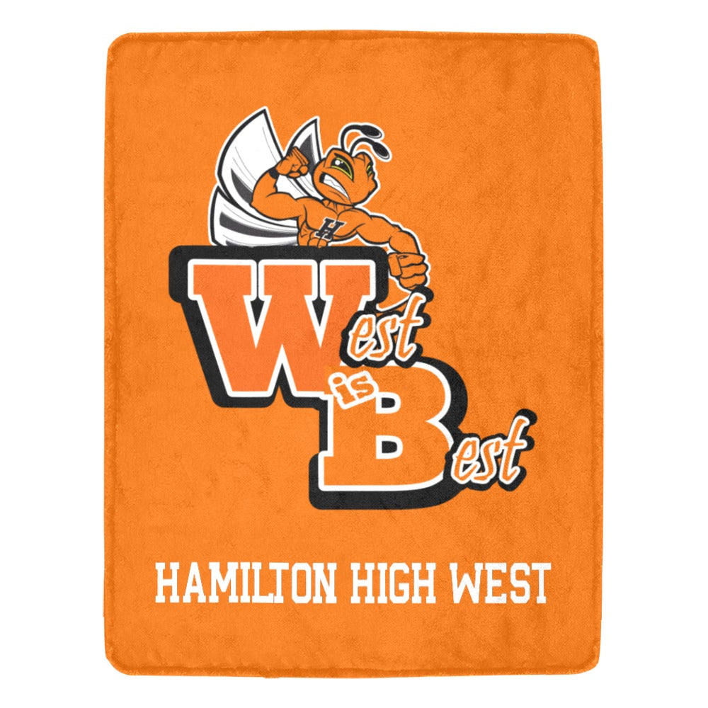 West is Best Orange Blanket Ultra-Soft Micro Fleece Blanket 54"x70"