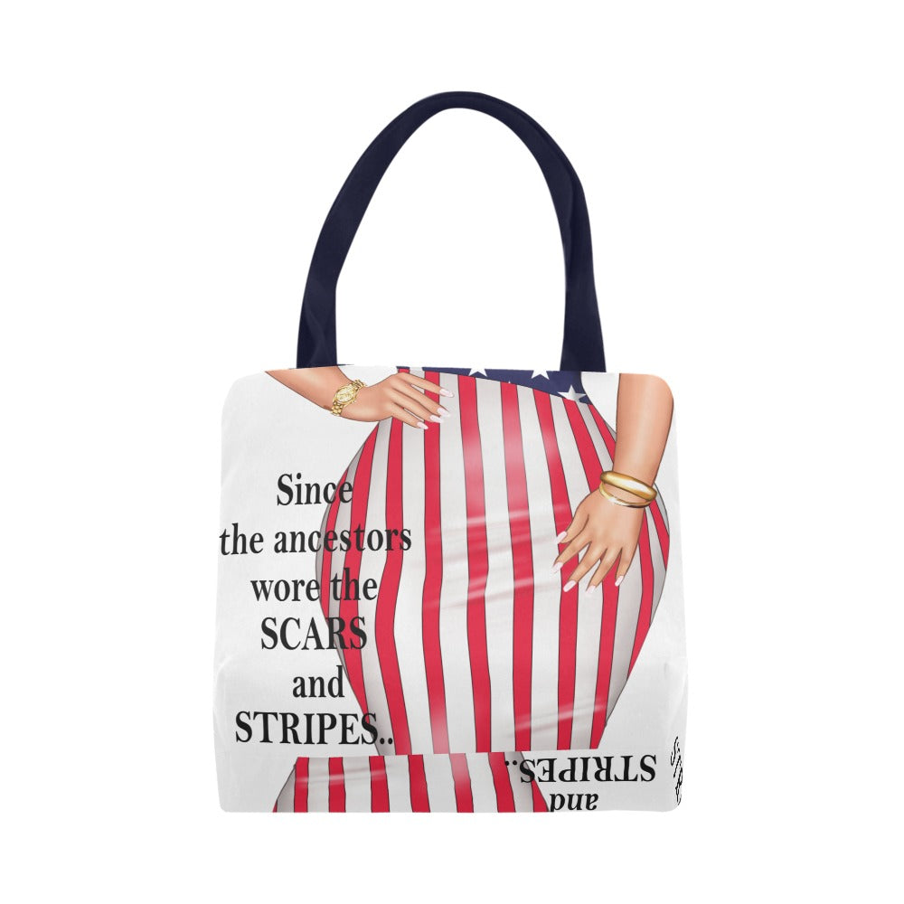 Since the ancestors wore scars and stripes Skirt Canvas Tote Bag (Model 1657)