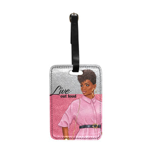 Live Out Loud Two-Toned Luggage Tag