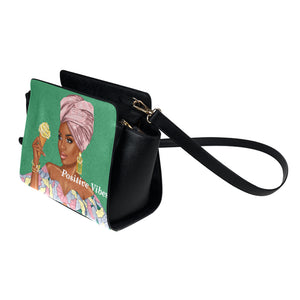 Positive Vibes Greenish Bag Satchel Bag (Model 1635)