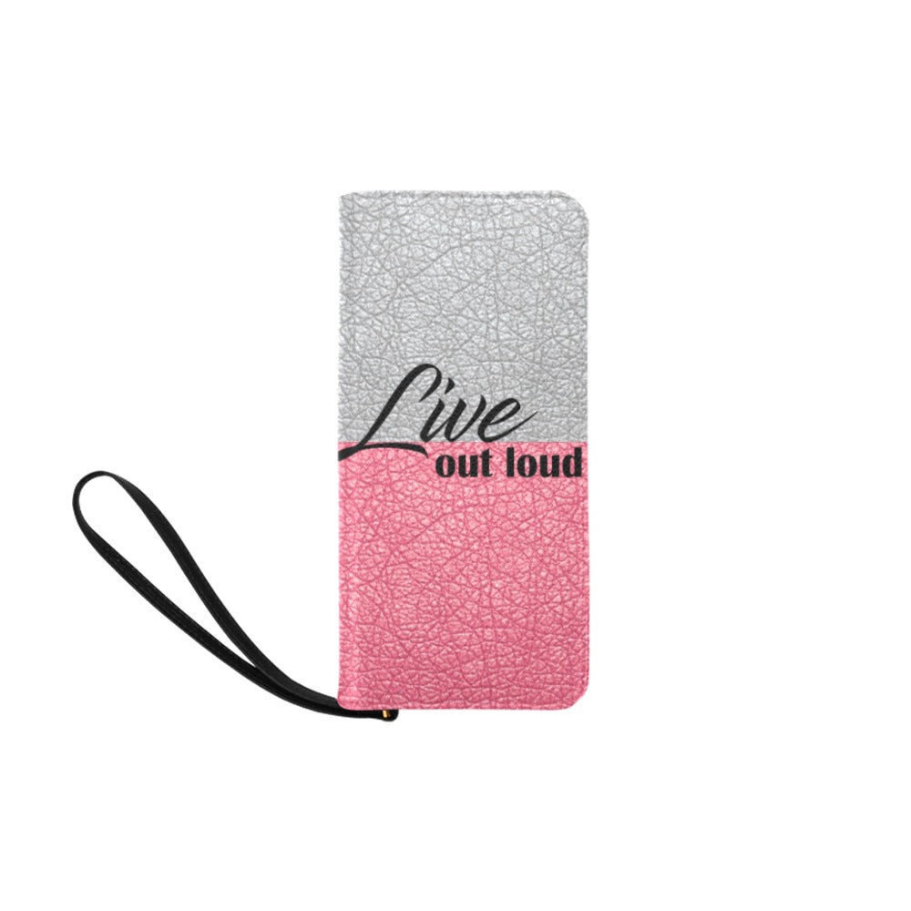 Live Out Loud Two-Toned Women's Clutch Purse (Model 1637)