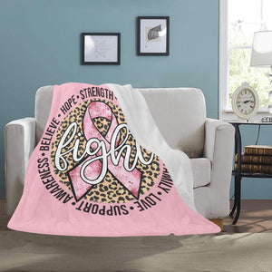 Fight breast cancer Blanket 50x60 Ultra-Soft Micro Fleece Blanket 50"x60"