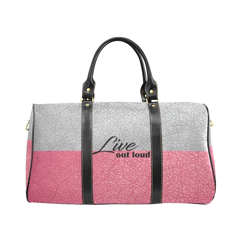 Live Out Loud Two-Toned New Waterproof Travel Bag/Large (Model 1639)