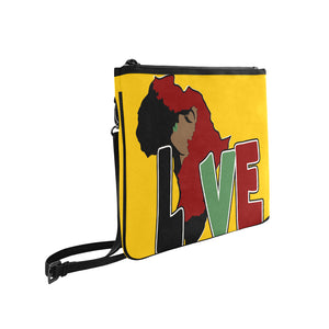 AFRICA_LOVE Yellow Clutch Slim Clutch Bag (Model 1668)