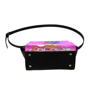 Positive Vibes Purplish Satchel Bag Satchel Bag (Model 1635)