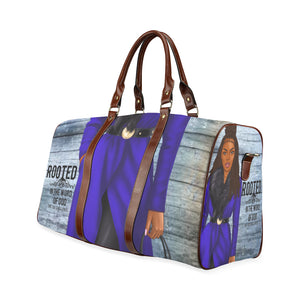 Rooted in the Word of God Locs with Blue Coat Waterproof Travel Bag/Small (Model 1639)