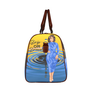 Drip or Drown Blue Dress Waterproof Travel Bag/Small (Model 1639)