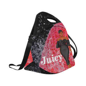 Strawberry Juicy Lunch Bag Neoprene Lunch Bag/Large (Model 1669)