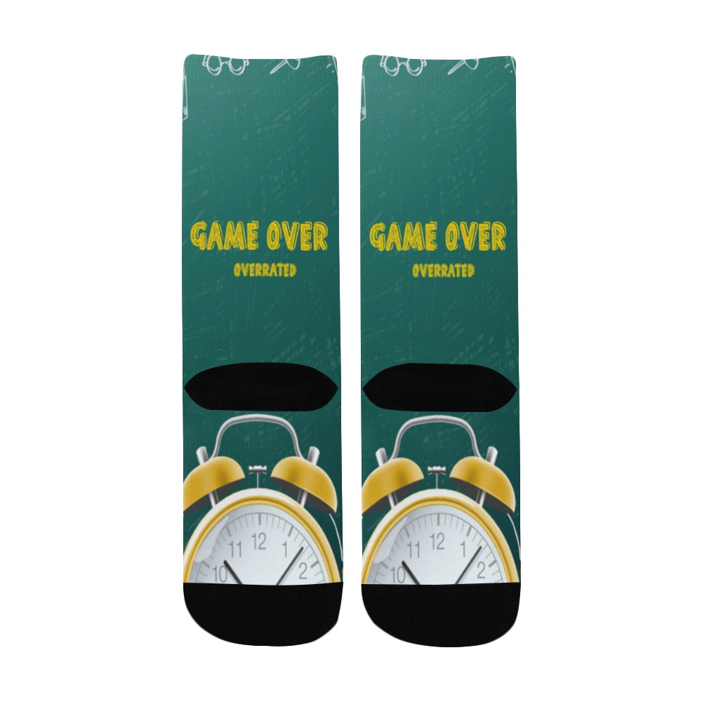 Game Over Overrated Socks Custom Socks for Kids