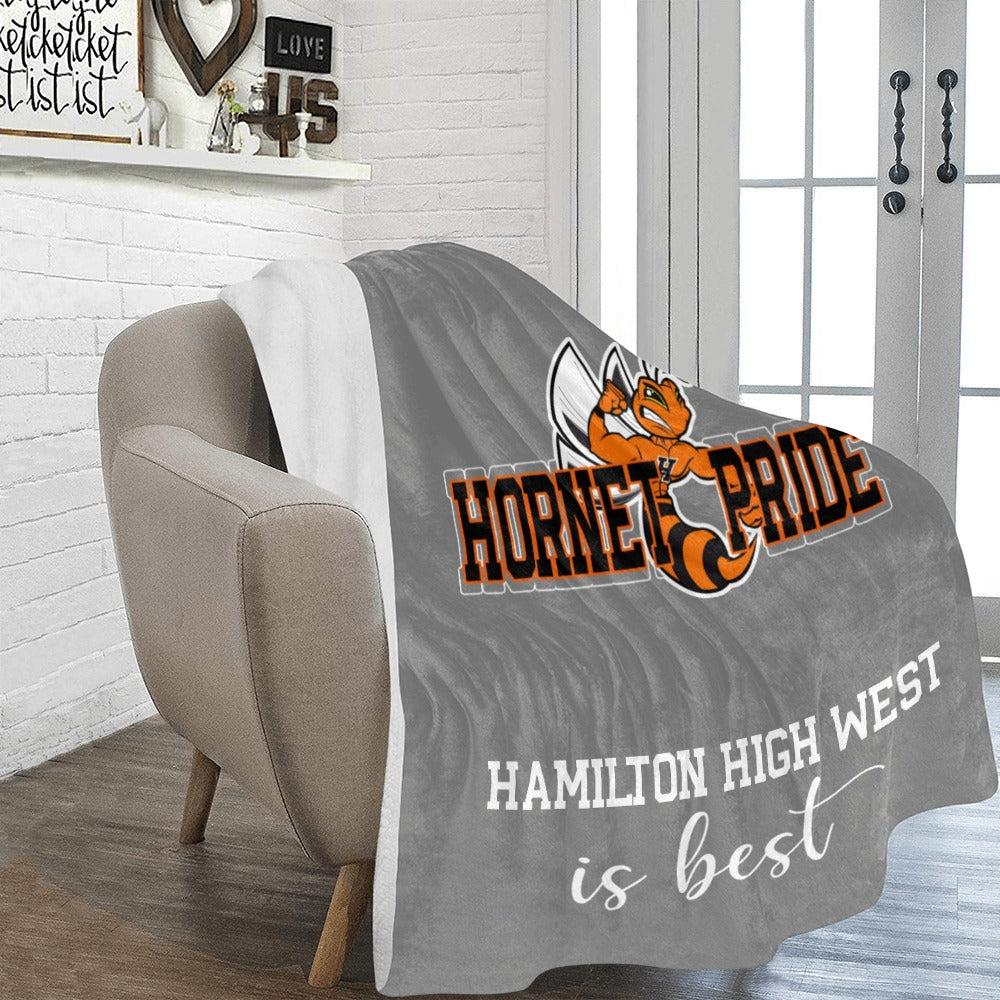 Hornet Pride Grey Blanket Ultra-Soft Micro Fleece Blanket 54"x70"