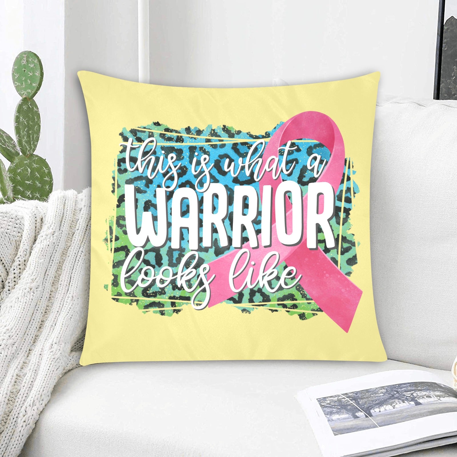 This is What a Warrior Looks Like Pillow Case Custom Pillow Case 20"x20" (one side) No Zipper