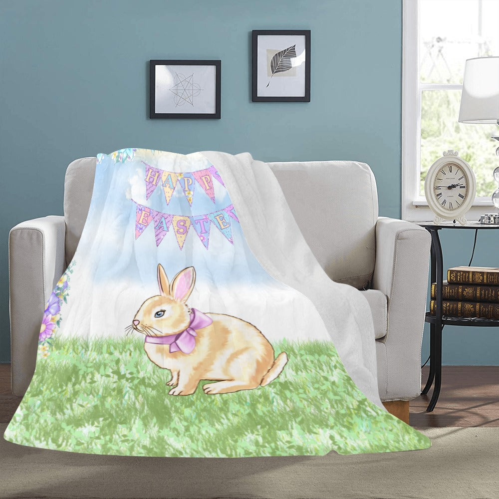 Happy Easter Bunny Ultra-Soft Micro Fleece Blanket 60"x80"