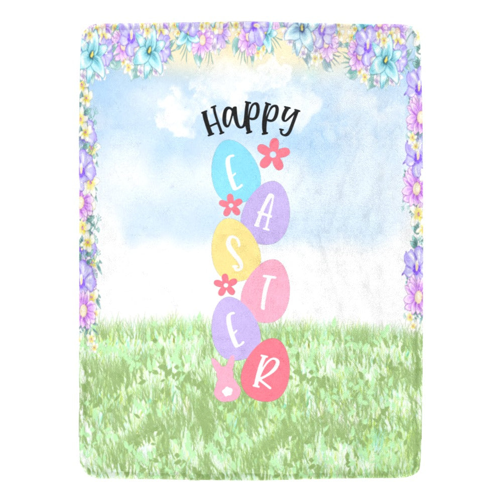 Happy Easter Ultra-Soft Micro Fleece Blanket 60"x80"