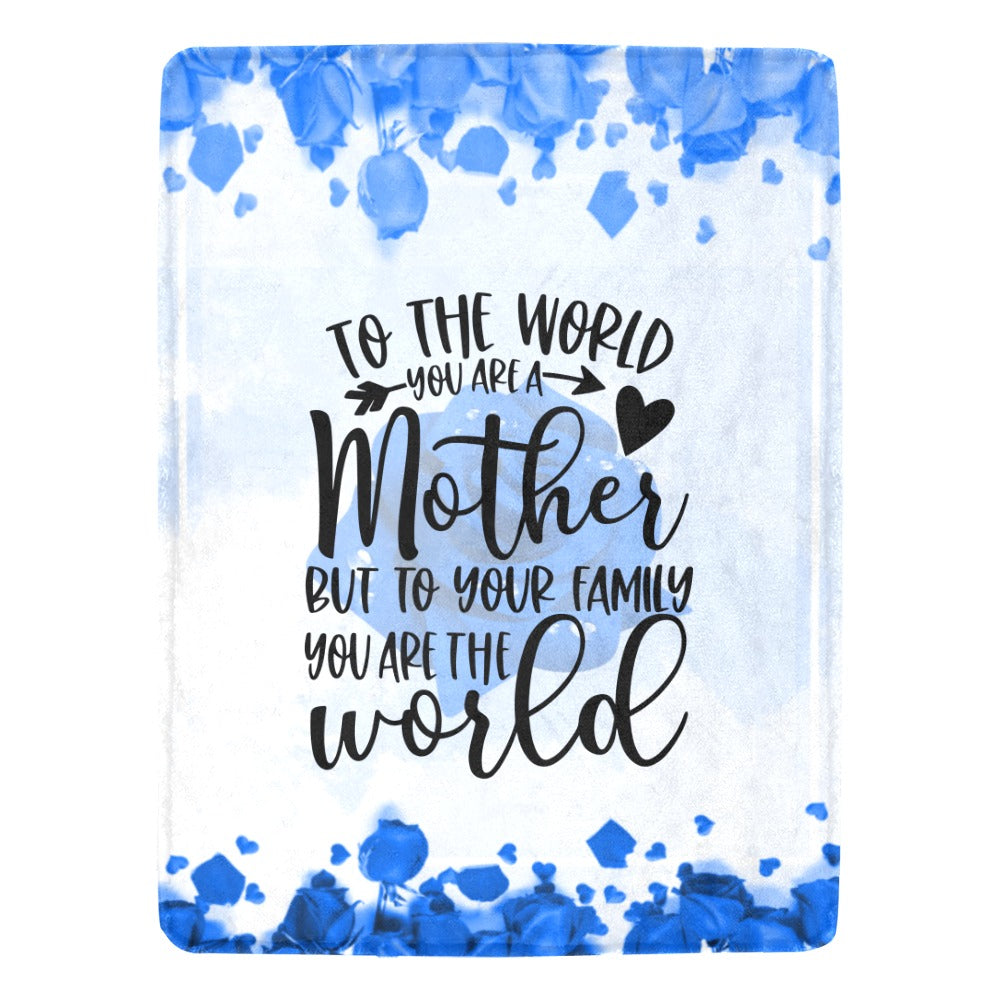 To The World Blanket BLue Ultra-Soft Micro Fleece Blanket 60"x80"