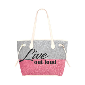 Live Out Loud Two-Toned Clover Canvas Tote Bag (Model 1661)