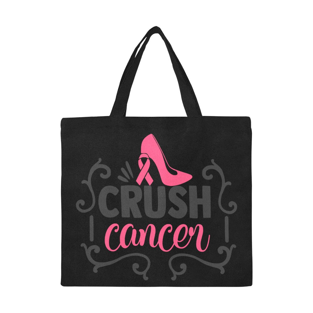 Crush Cancer High Heel Tote All Over Print Canvas Tote Bag/Large (Model 1699)