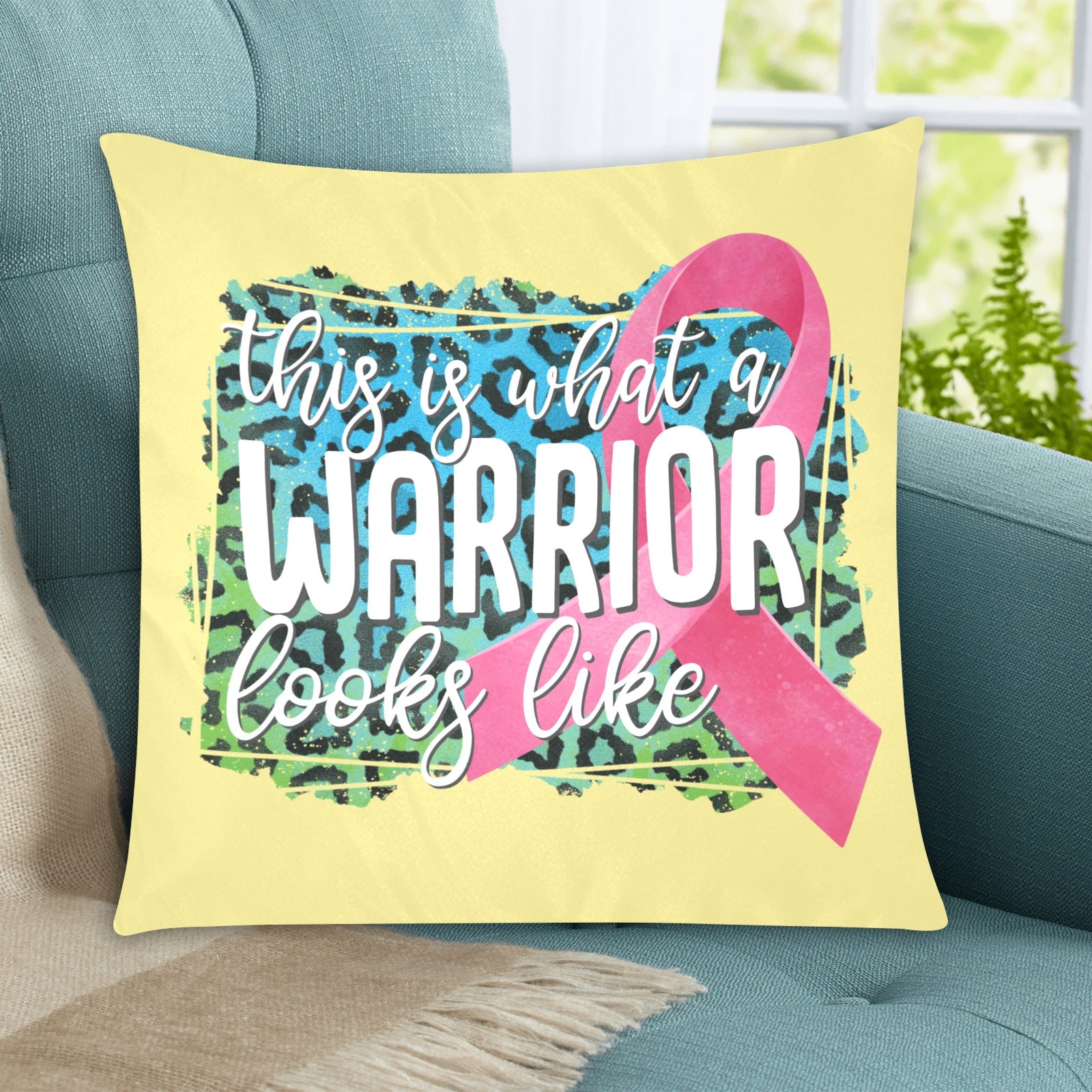 This is What a Warrior Looks Like Pillow Case Custom Pillow Case 20"x20" (one side) No Zipper