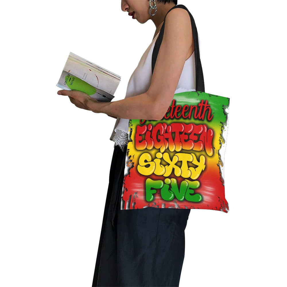 JUNETEENTH 1865 Airbrush All Over Print Canvas Tote Bag/Small (Model 1697)