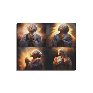 Praying Gma Collage Frame Canvas Print 20"x16"