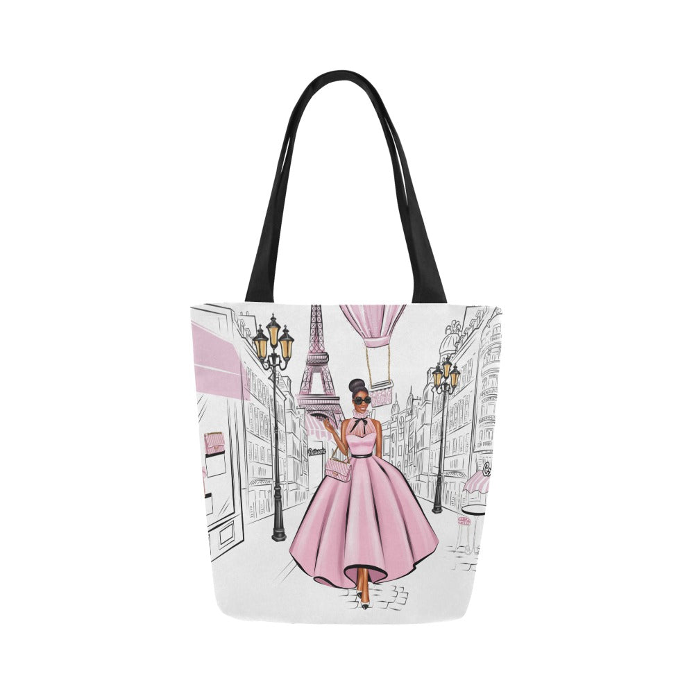 Walk In Paris I Canvas Tote Bag (Model 1657)