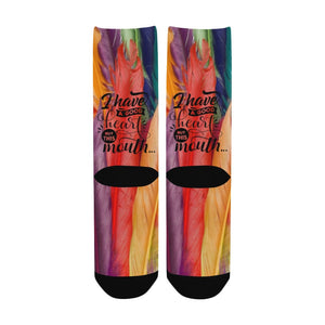 I Have a Good Heart but This Mouth Women Socks Custom Socks for Women