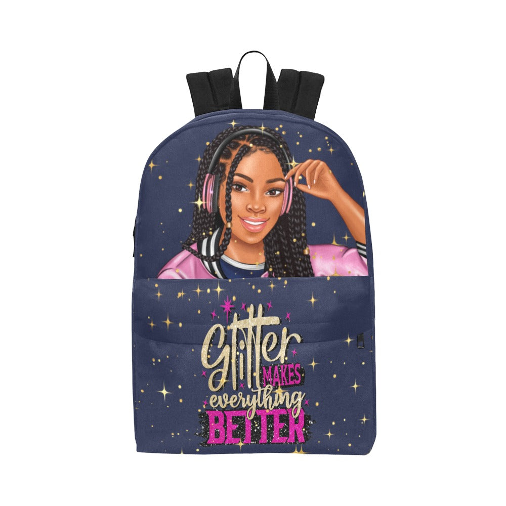 Glitter Makes Everything Better Dark Blueag Unisex Classic Backpack (Model 1673)