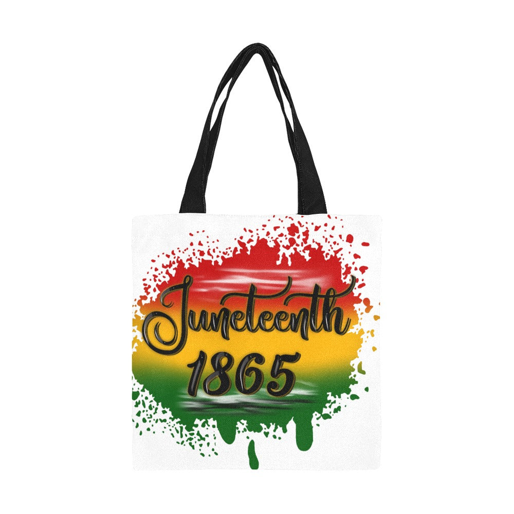 JUNETEENTH 1865 Splash All Over Print Canvas Tote Bag/Small (Model 1697)