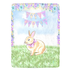 Happy Easter Bunny Ultra-Soft Micro Fleece Blanket 60"x80"