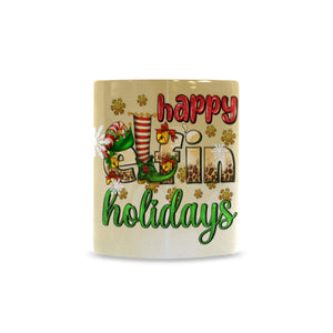 Happy Elfin Holidays Morpho Mug Custom Morphing Mug (11oz)