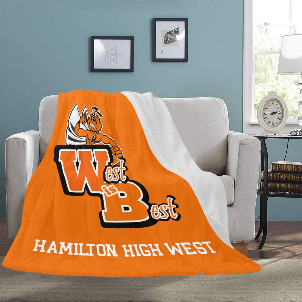 West is Best Orange Blanket Ultra-Soft Micro Fleece Blanket 54"x70"