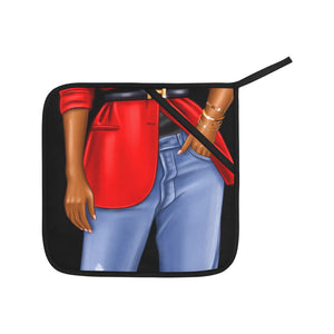 Red Blazer Blue Jeans Set Oven Mitt & Pot Holder