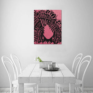 Afro Girl with Pink Color Background Frame Canvas Print 16"x20"