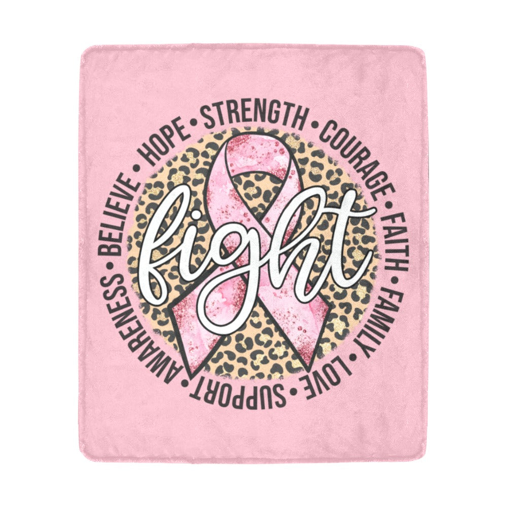 Fight breast cancer Blanket 50x60 Ultra-Soft Micro Fleece Blanket 50"x60"